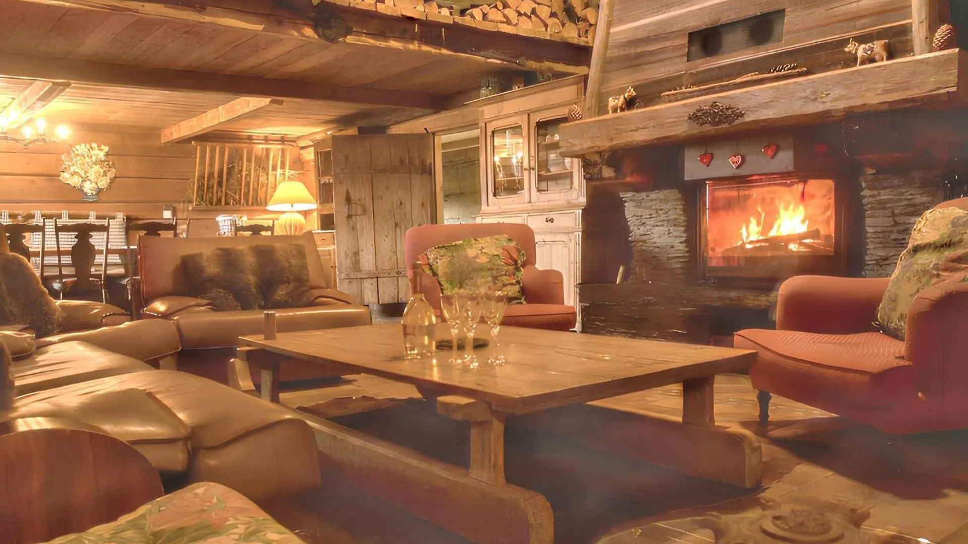 Chalet Spacieux A Saint-Nicolas-La-Chapelle Avec Cheminee